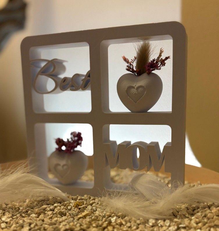 Figura Decorativa Soporte para ventana con jarrones - La mejor mamá-2