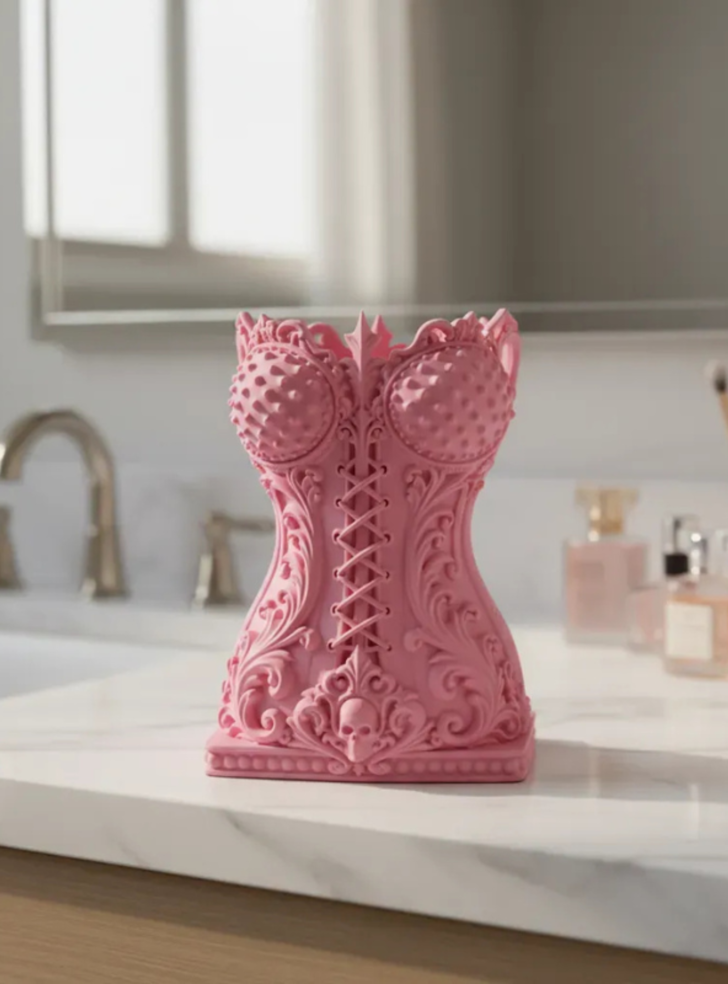Elegante Organizador Prints Patro - Estilo Corse Gótico Rosado-2