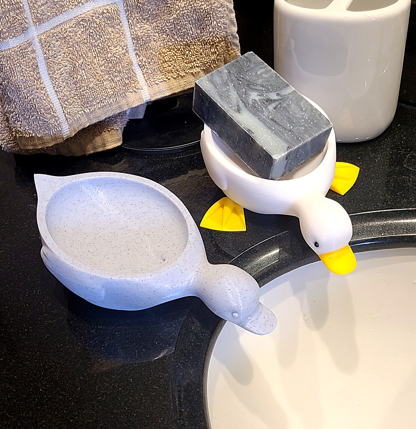 Jabonera De Figura De Pato Blanco-2