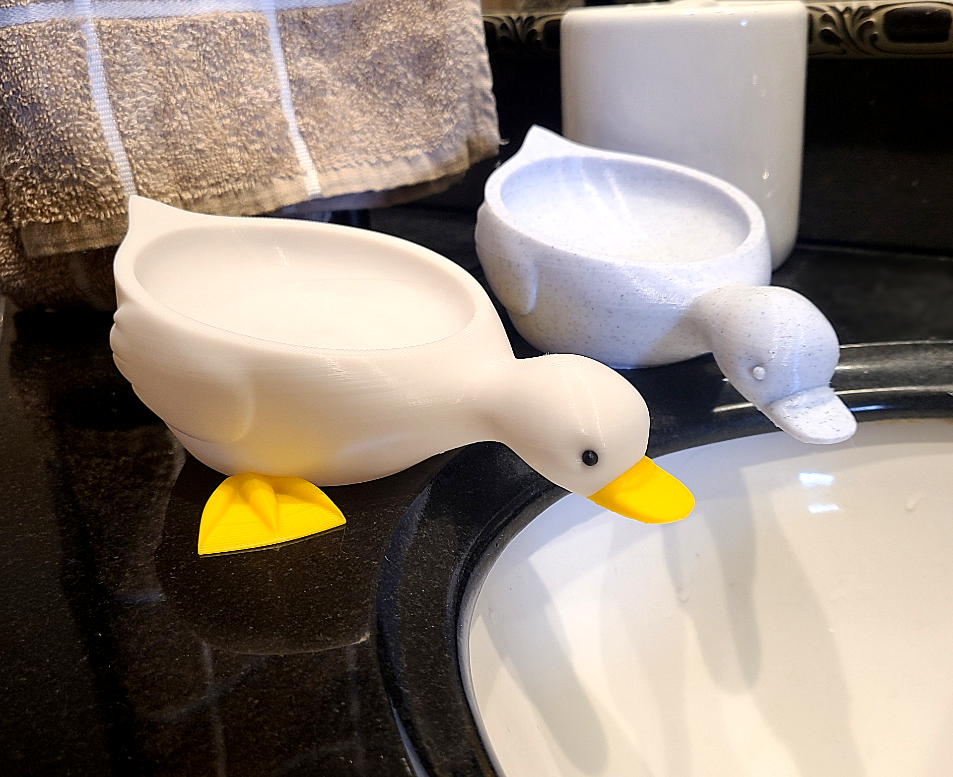 Jabonera De Figura De Pato Blanco-3