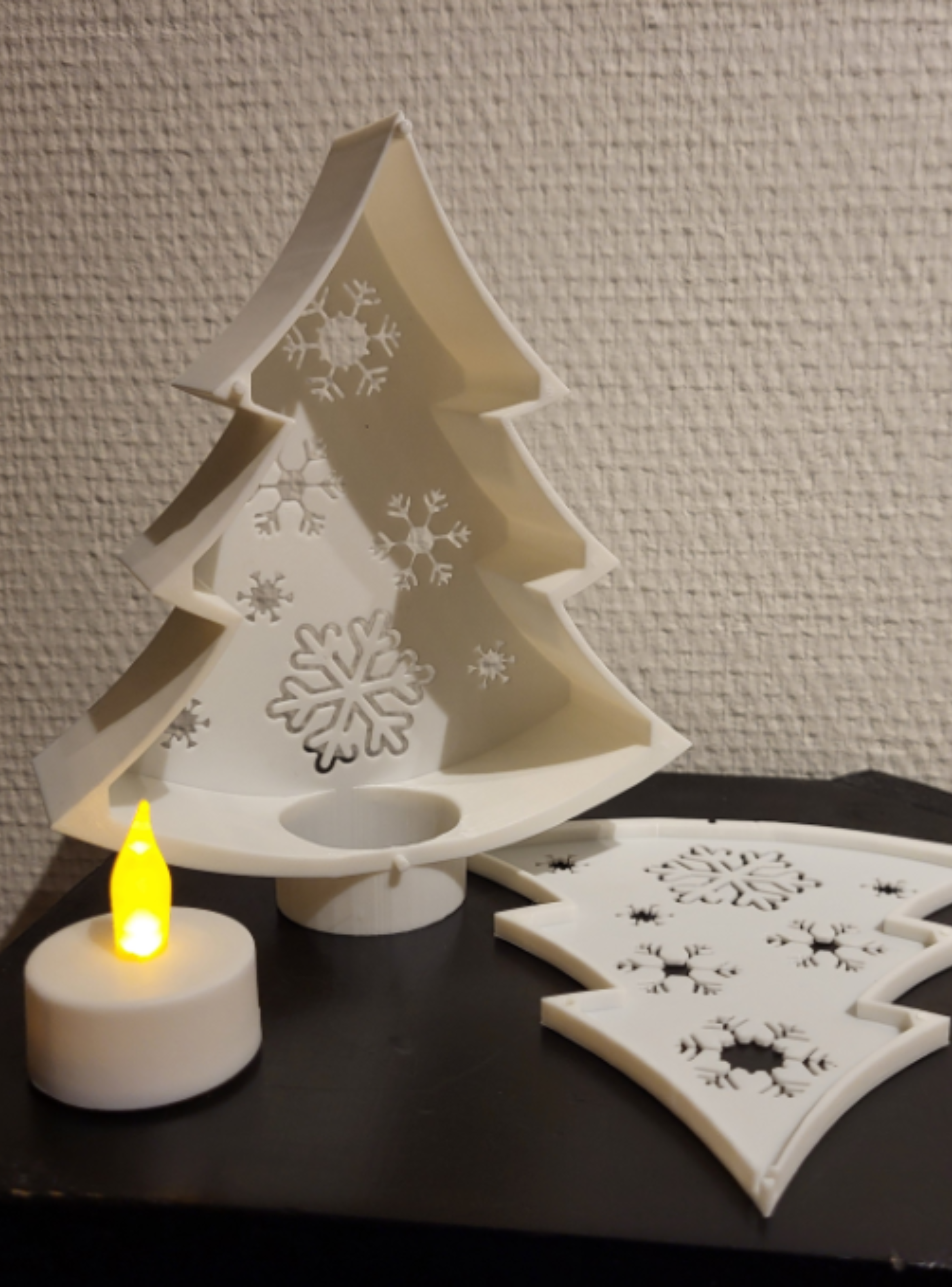 Portavelas de Árbol de Navidad Moderno-1