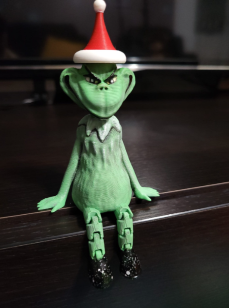Figura Articulada - Grinch Navideño Sentado-3