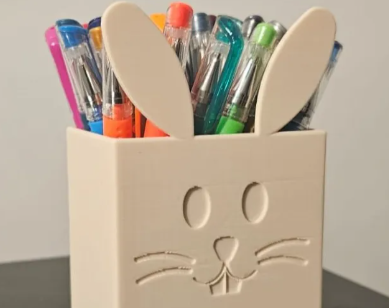 Portalápices de conejo tierno -3