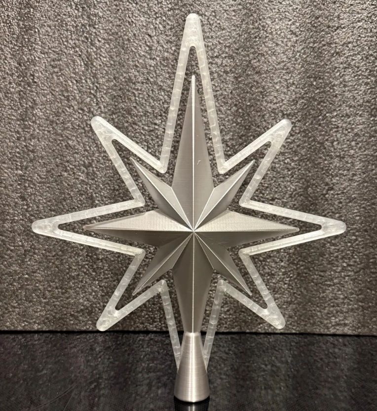 Adorno navidad - Estrella para punta árbol-2