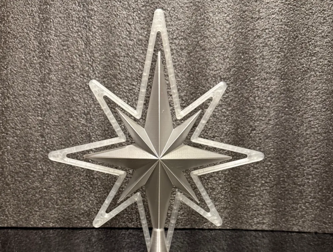 Adorno navidad - Estrella para punta árbol-3