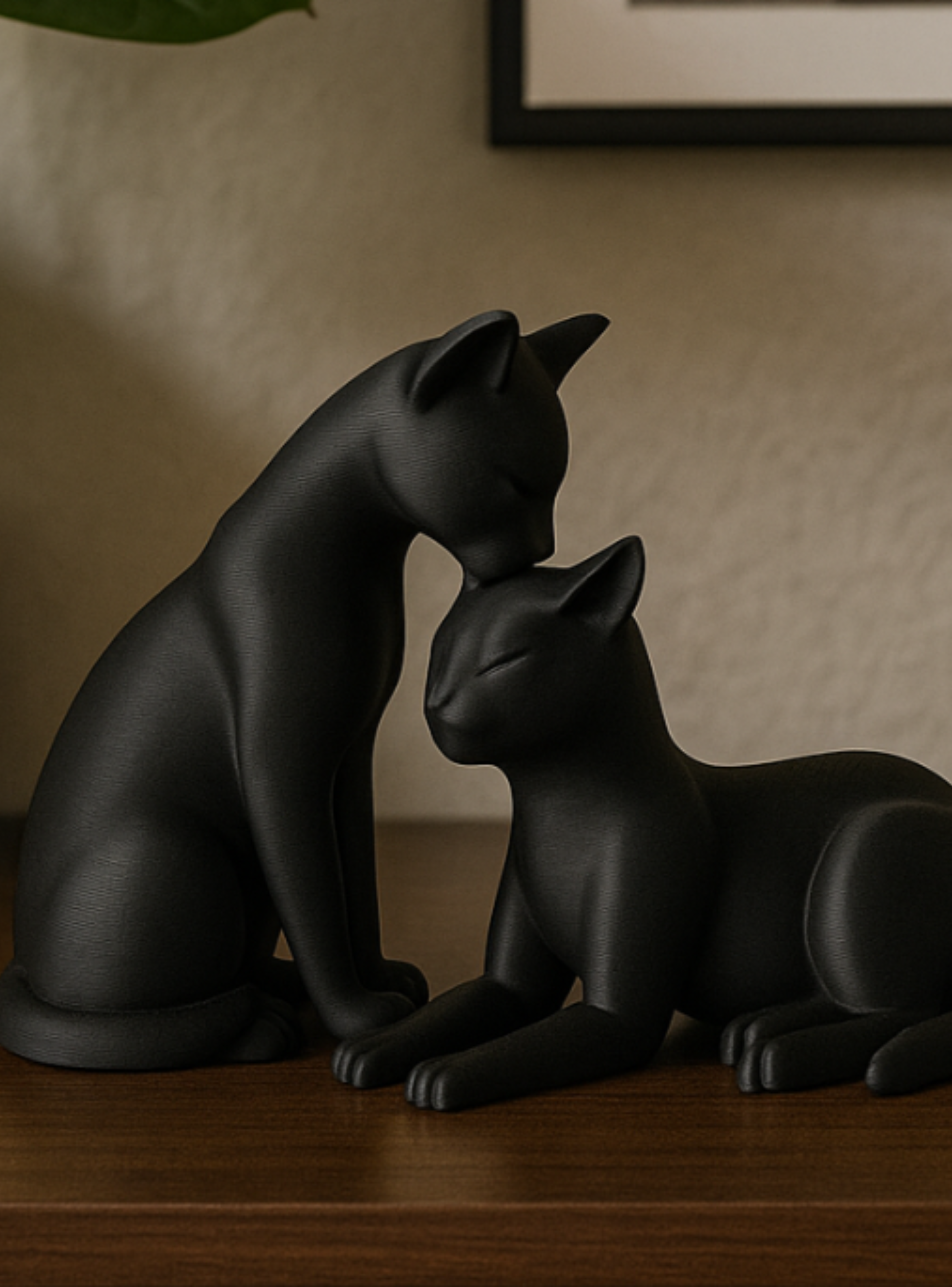 Figura Decoración- Escultura Gatos Minimalistas en Pareja-2