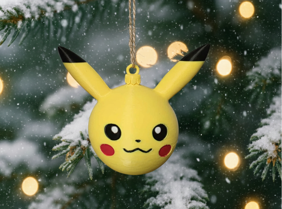 Adorno para el Árbol de Navidad- Esfera de Pikachu -3