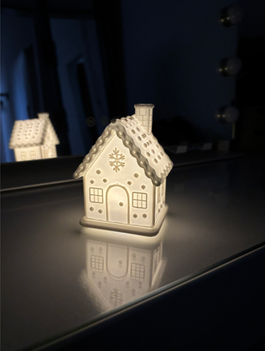 Portavelas LED- Casa de Navidad Invernal-2