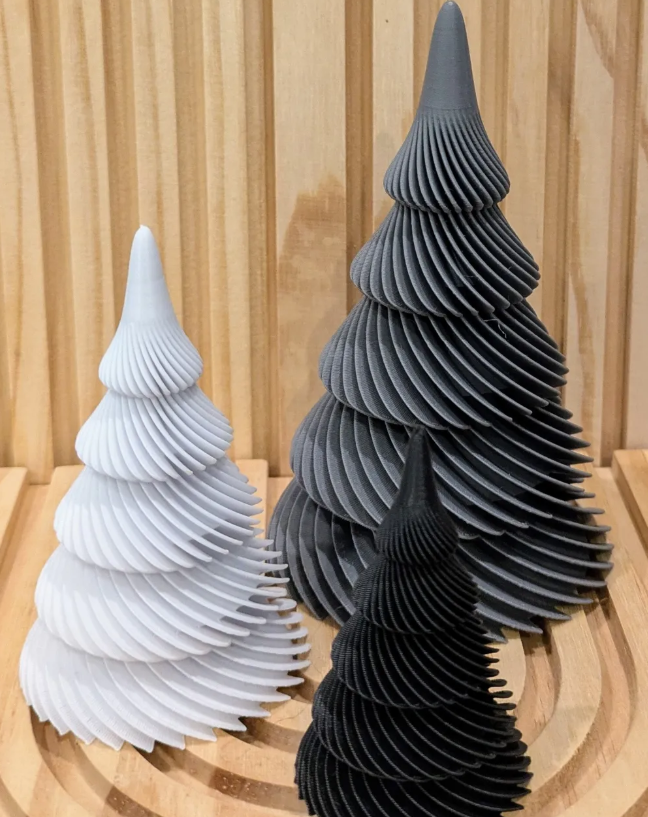 Adornos navidad - Árboles espirales (pack 3 un)-2