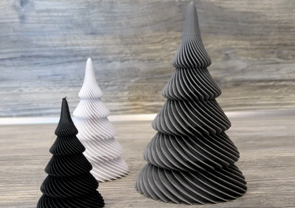 Adornos navidad - Árboles espirales (pack 3 un)-3