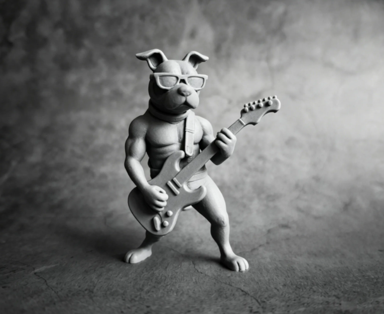 Figura Decorativa Prints Patro- Bulldog Bajista -1
