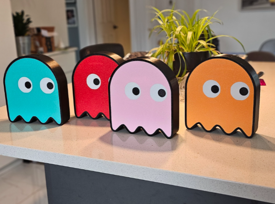 Alcancía- Fantasma Pacman Naranja-3