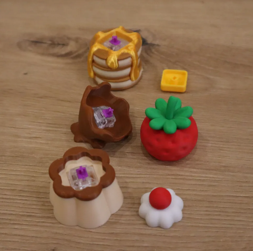 Clickers Figura Pudín - Fresa con Chocolate - Panqueque (pack 3 un)-2