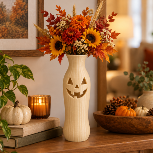 Jarrón Estilo Calabaza de Halloween 19 cm para el Hogar-3