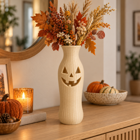 Jarrón Estilo Calabaza de Halloween 19 cm para el Hogar-5