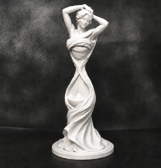 Escultura Decorativa Prints Patro- Musa de Reloj de Arena -4
