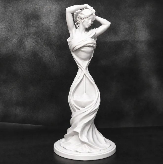 Escultura Decorativa Prints Patro- Musa de Reloj de Arena -5