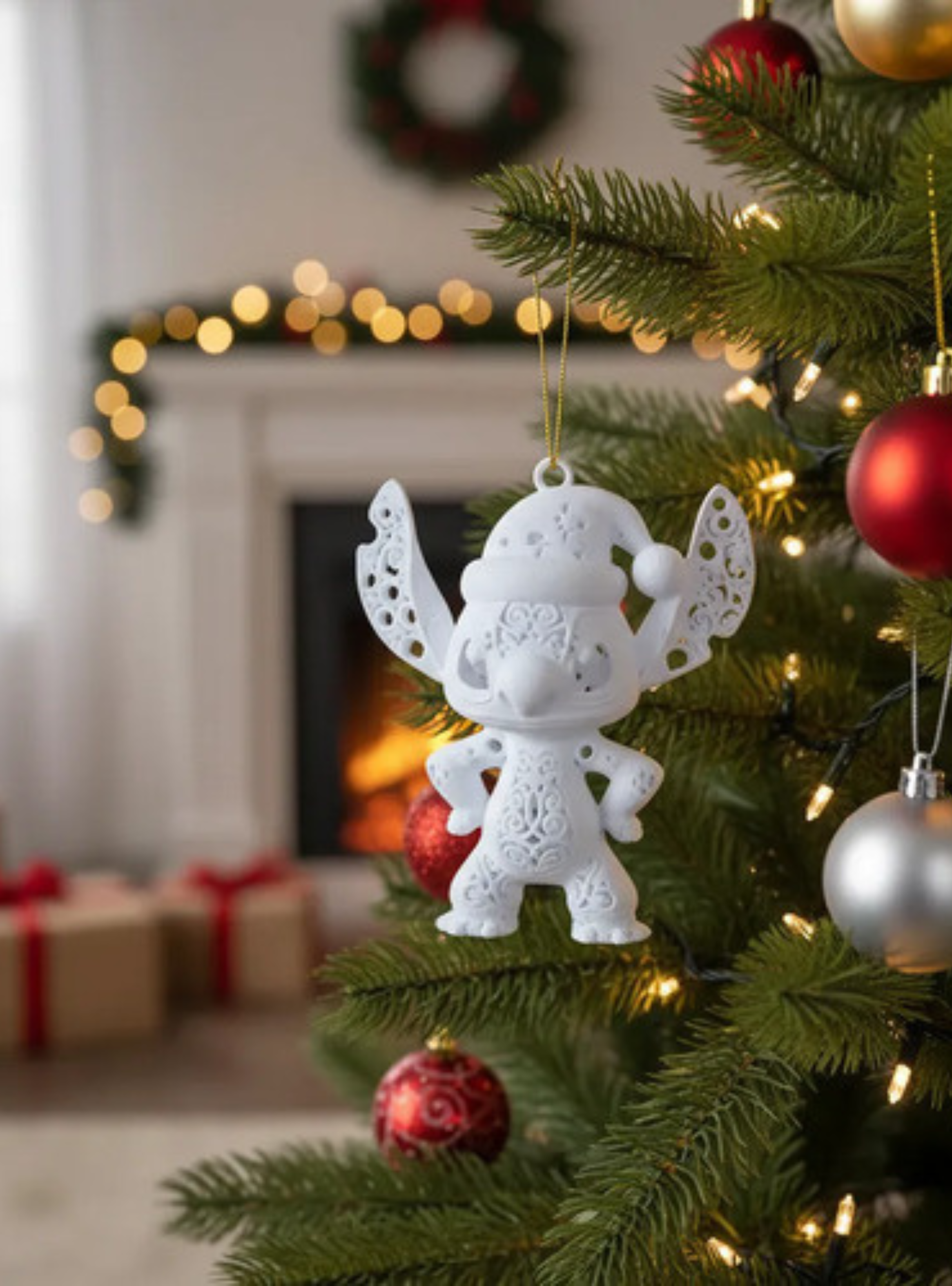 Adorno navideño ornamental de Stitch-4