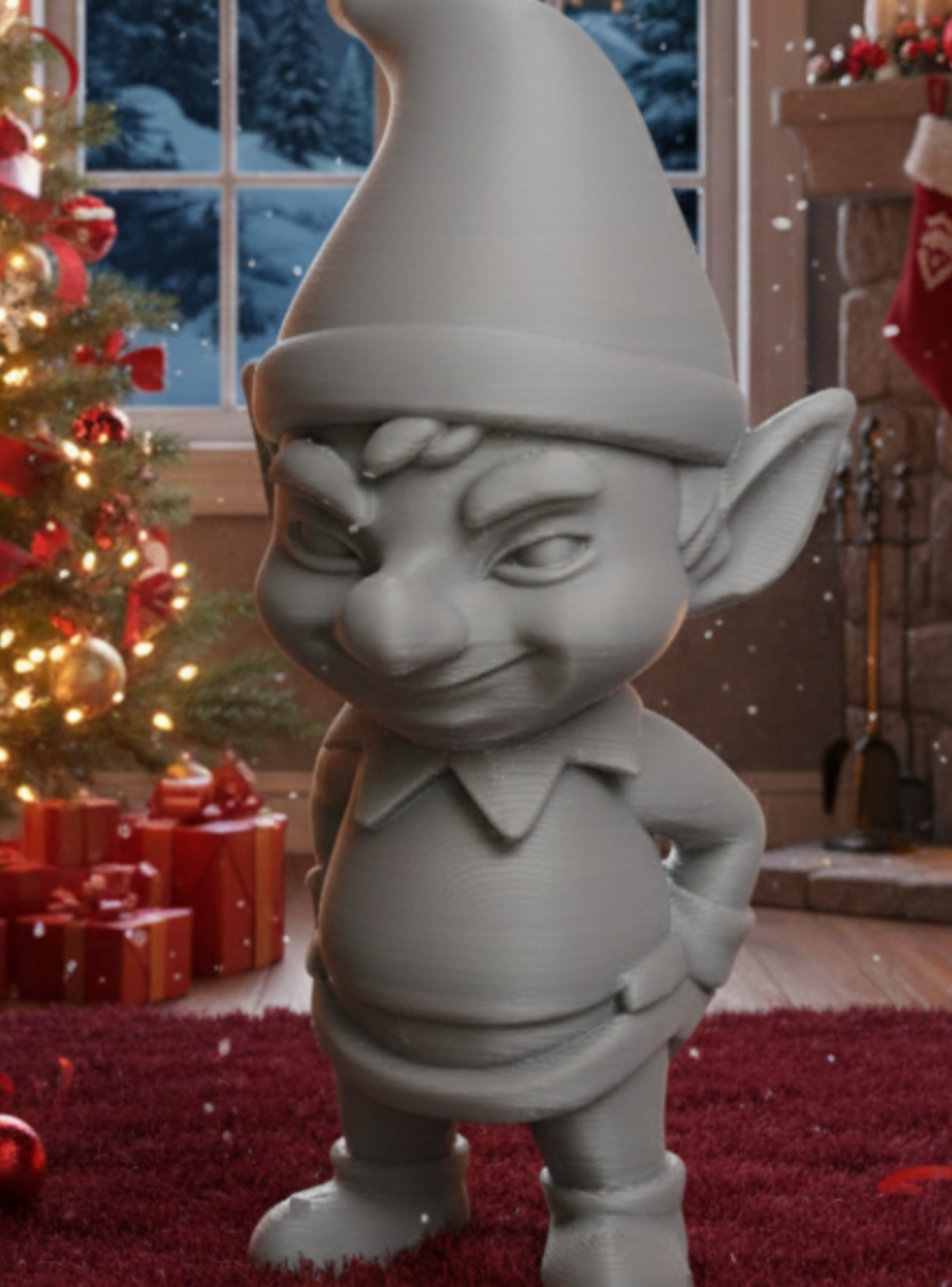 Figura decorativa de Papá Noel Saco Dibujos Animados-1
