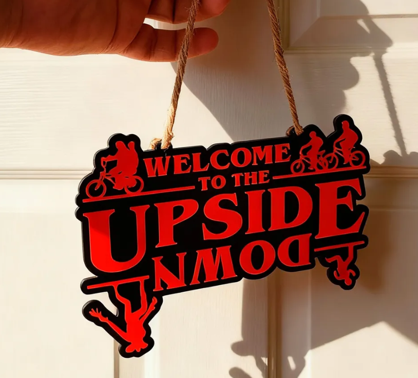 Letrero de puerta Upside Down - Stranger Things-2