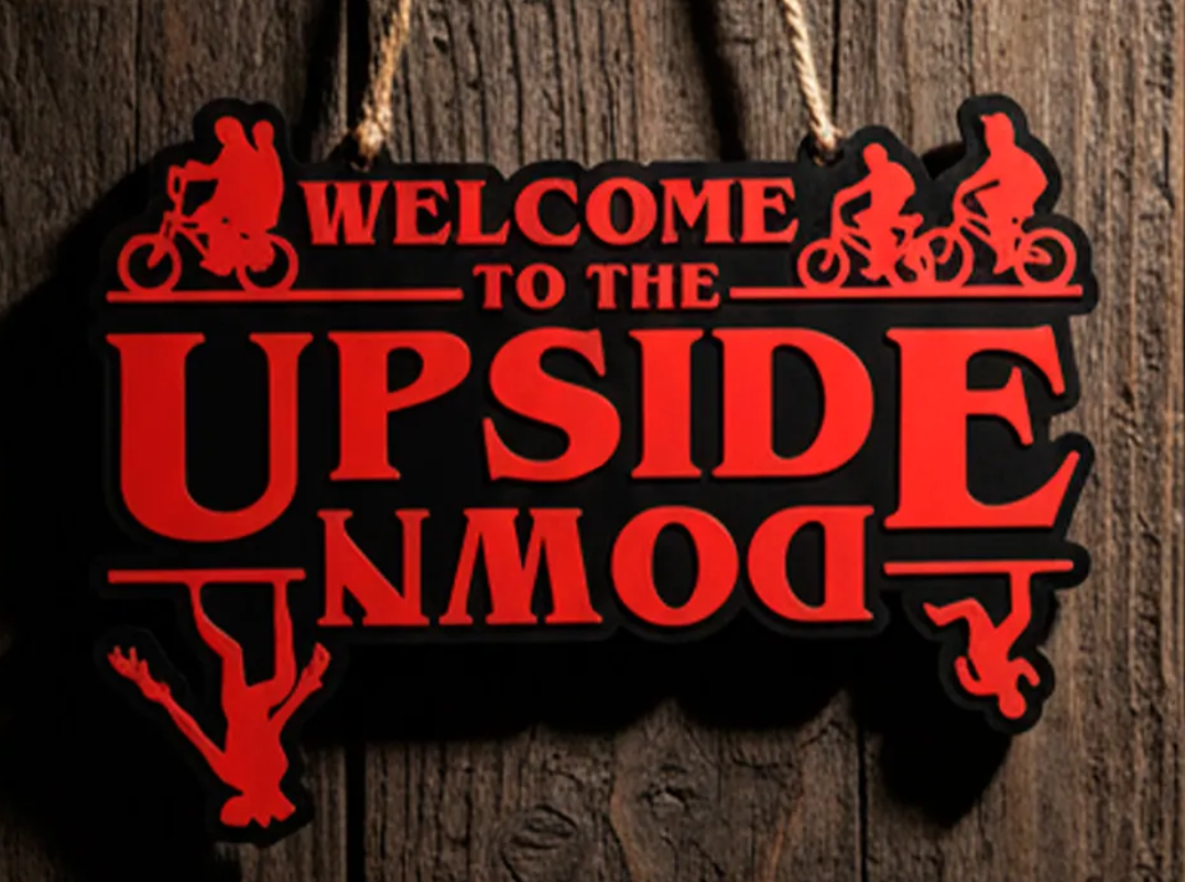 Letrero de puerta Upside Down - Stranger Things-3