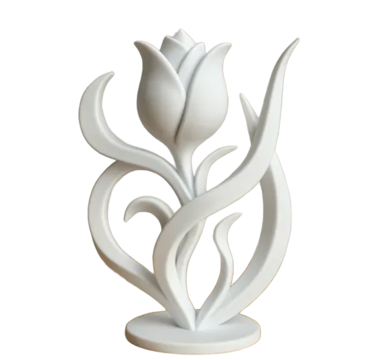 Figura Abstracta y Elegante de Tulipán-1