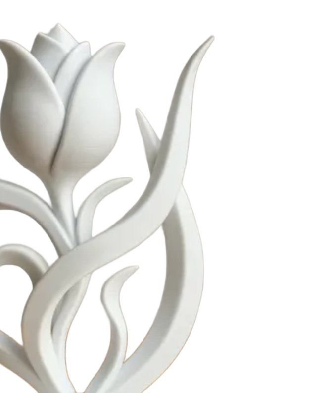 Figura Abstracta y Elegante de Tulipán-2