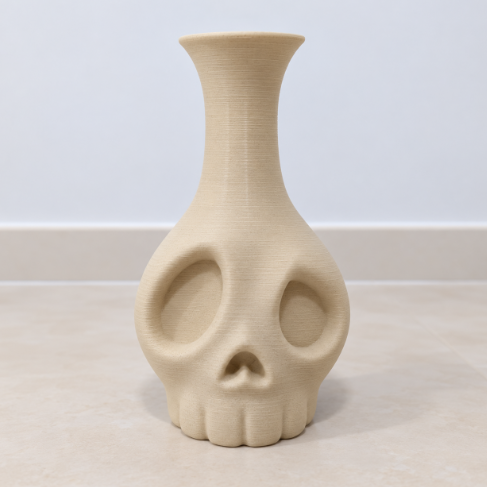  Jarrones calaveras de Halloween Beige pack 3-2
