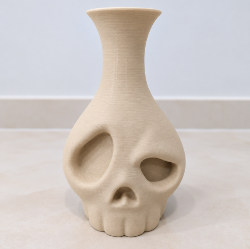  Jarrones calaveras de Halloween Beige pack 3-3