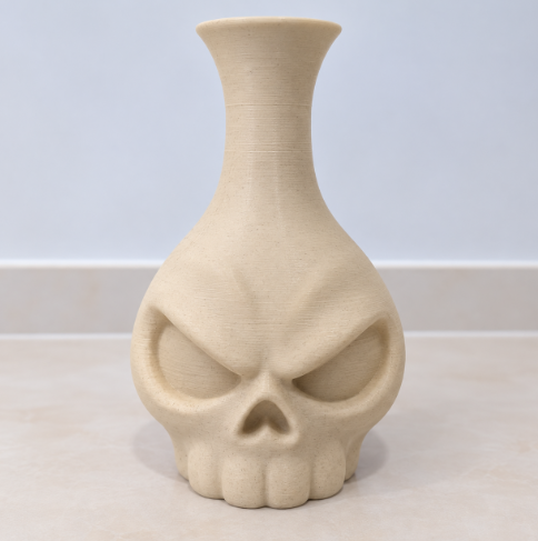  Jarrones calaveras de Halloween Beige pack 3-4