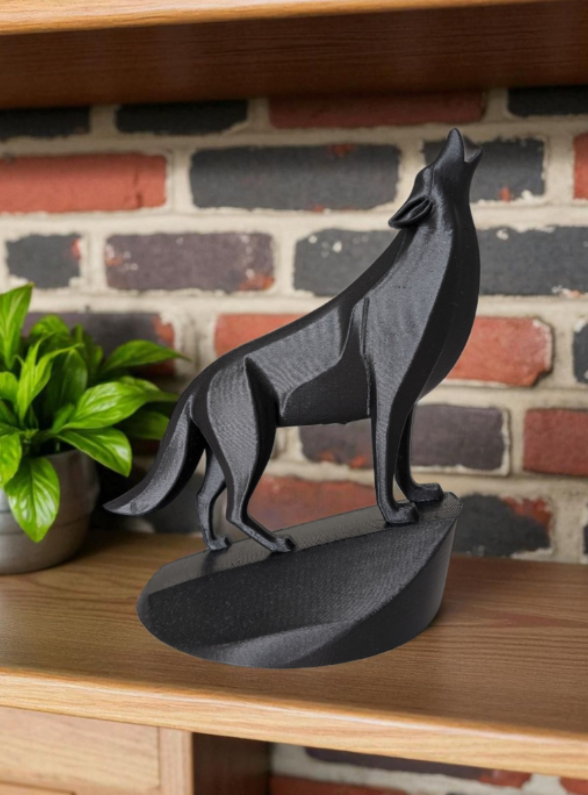 Figura Decoración- Escultura Lobo Aullador-2