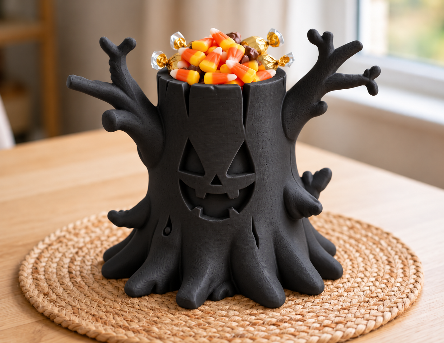 Bowl Decorativo- Tronco Jack Halloween 18 cm Negro-4