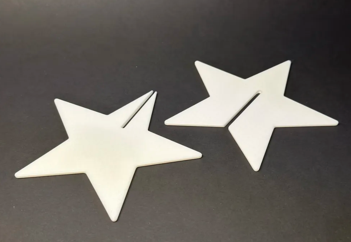 Adorno navidad - Estrella de Pie minimalista-2