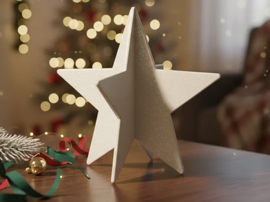 Adorno navidad - Estrella de Pie minimalista-3