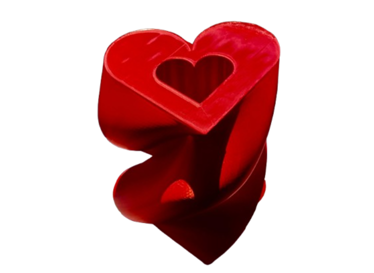 Decoración Hogar Prints Patro - Jarrón espiral de corazón-0