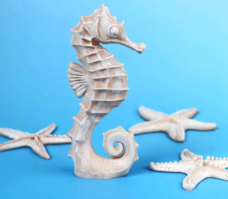 Figura Decorativa Prints Patro- Caballito de Mar Marrón-1