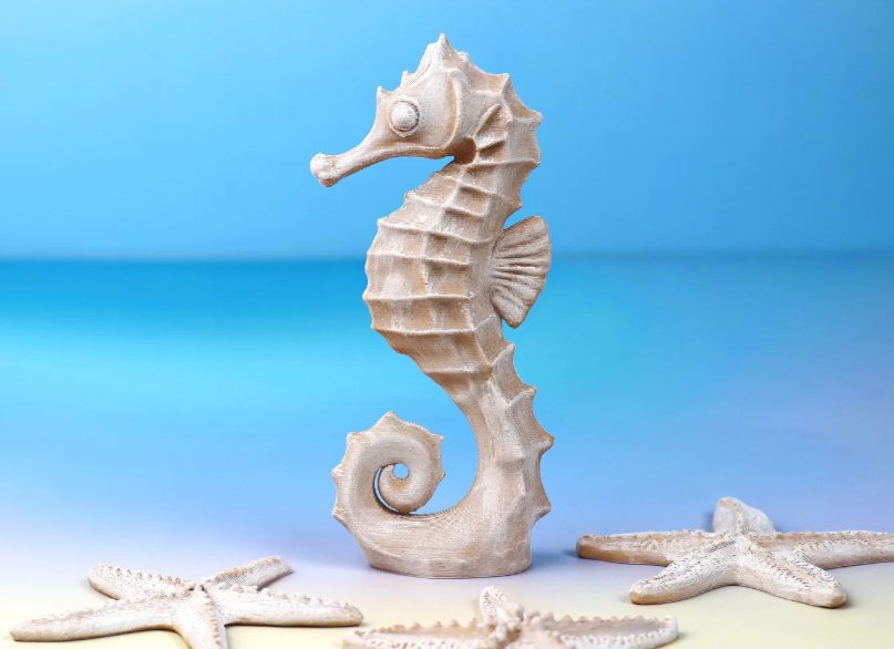 Figura Decorativa Prints Patro- Caballito de Mar Marrón-3