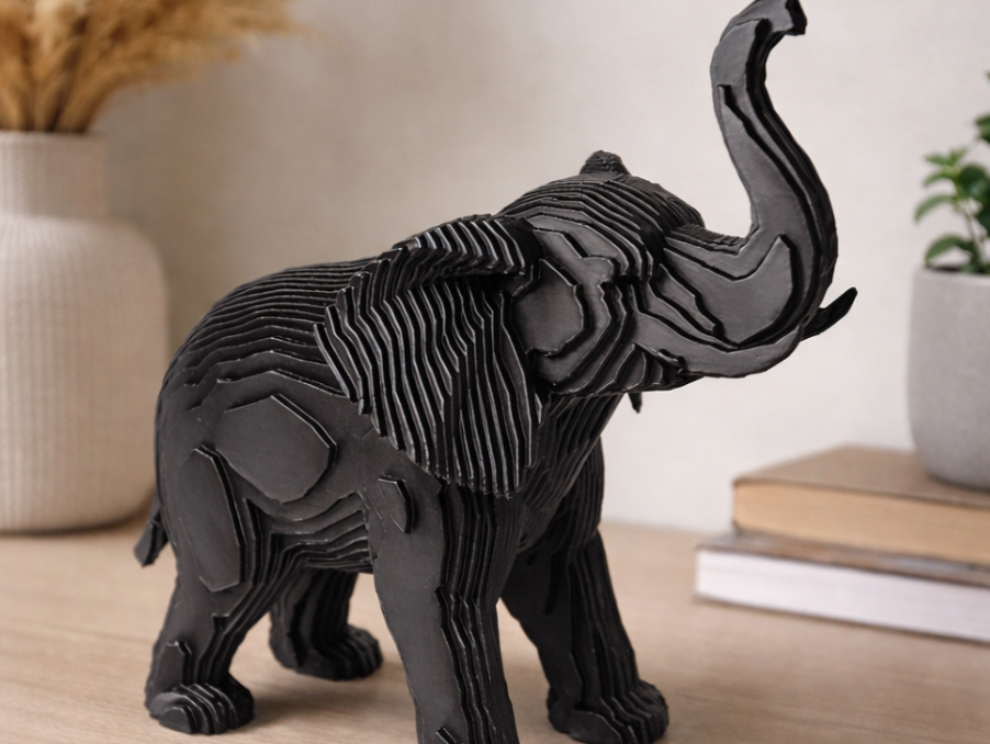 Escultura Decorativa- Elefante Majestuoso-2