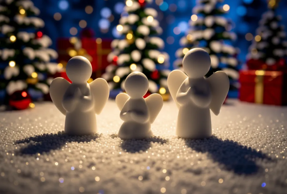 Adorno navidad - Ángeles navideños (pack 3 un)-3