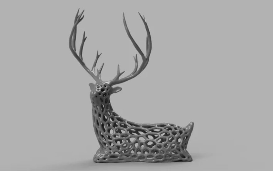Decoración Ciervo Voronoi-1