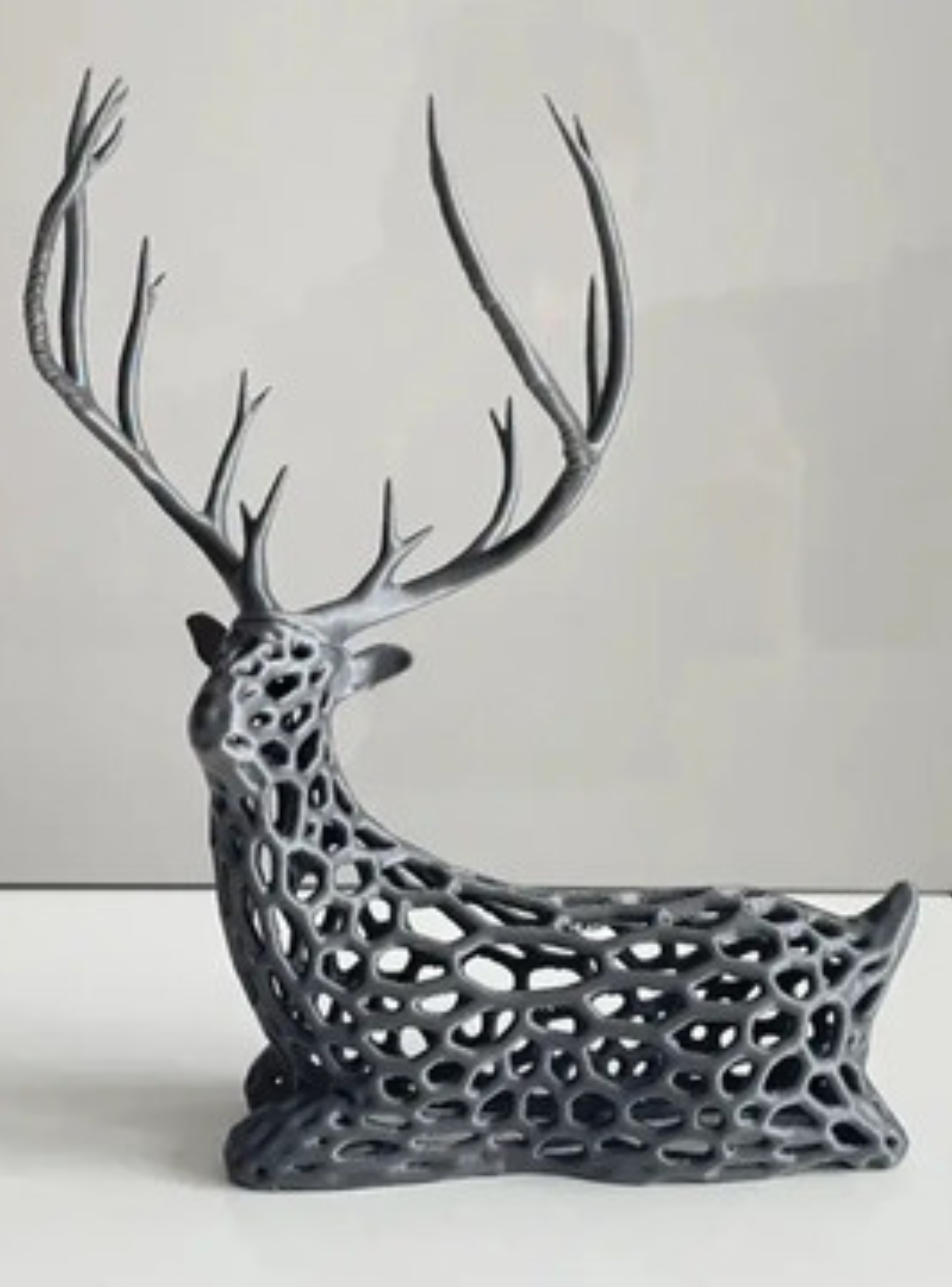 Decoración Ciervo Voronoi-0