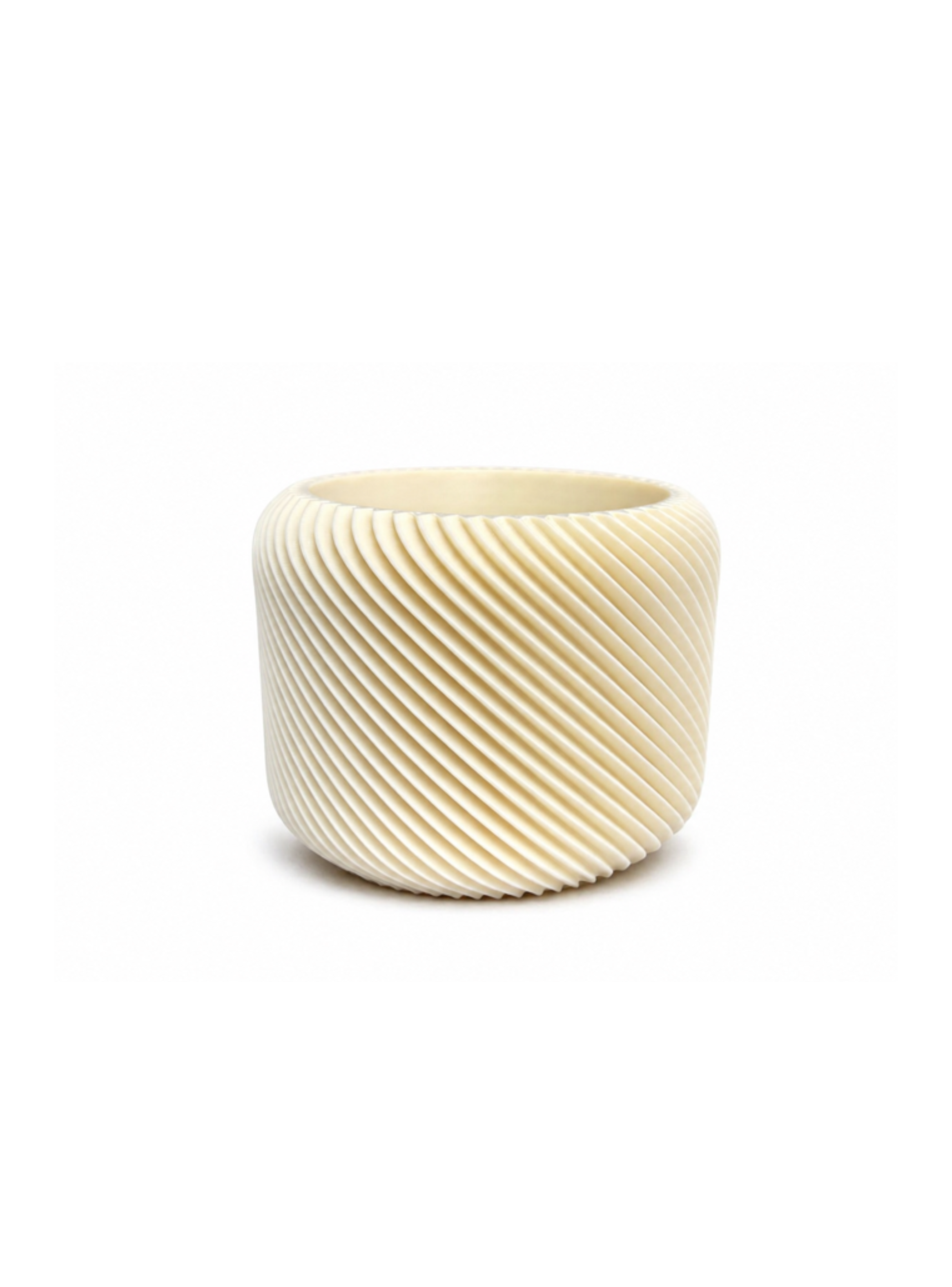 Figura decorativa Macetero Blanco con Textura-0