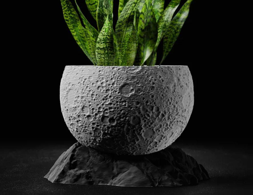 Macetero Lunar con Base-4
