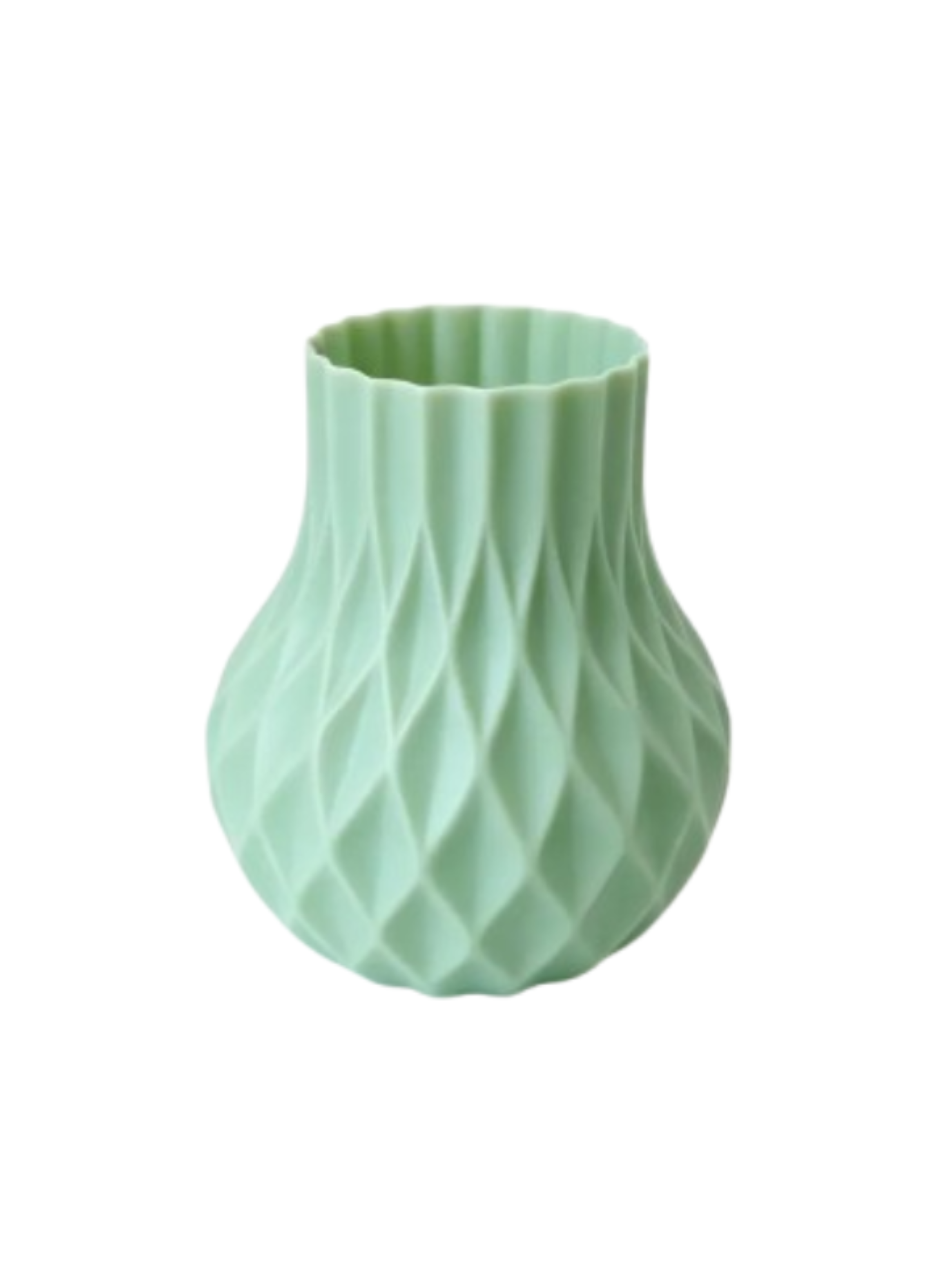 Decoración Elegante Prints Patro - Florero Flor Diamante  Verde-0