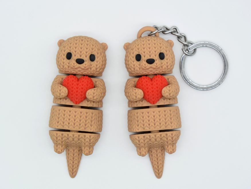 Llavero Nutrias Articuladas Tejidas (Pack de 2) -2