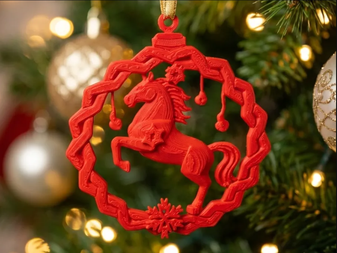 Adorno Navidad - Caballo de Fuego-2