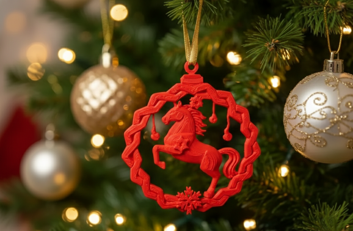 Adorno Navidad - Caballo de Fuego-3