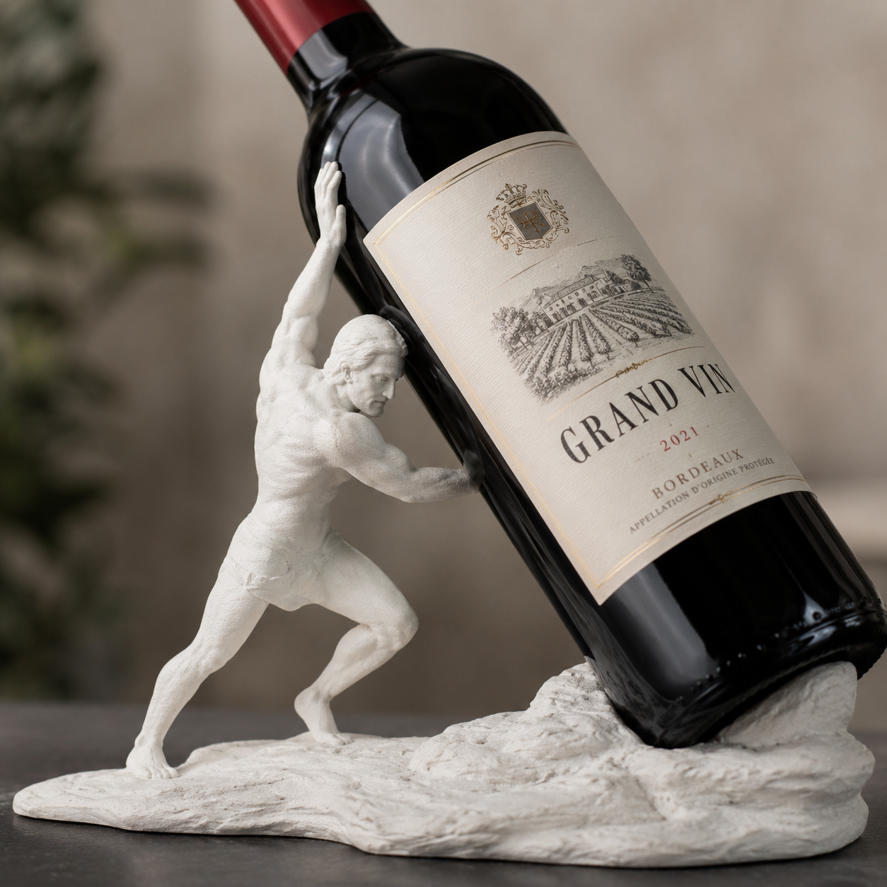 Soporte de vino - Diseño Dios Griego-0