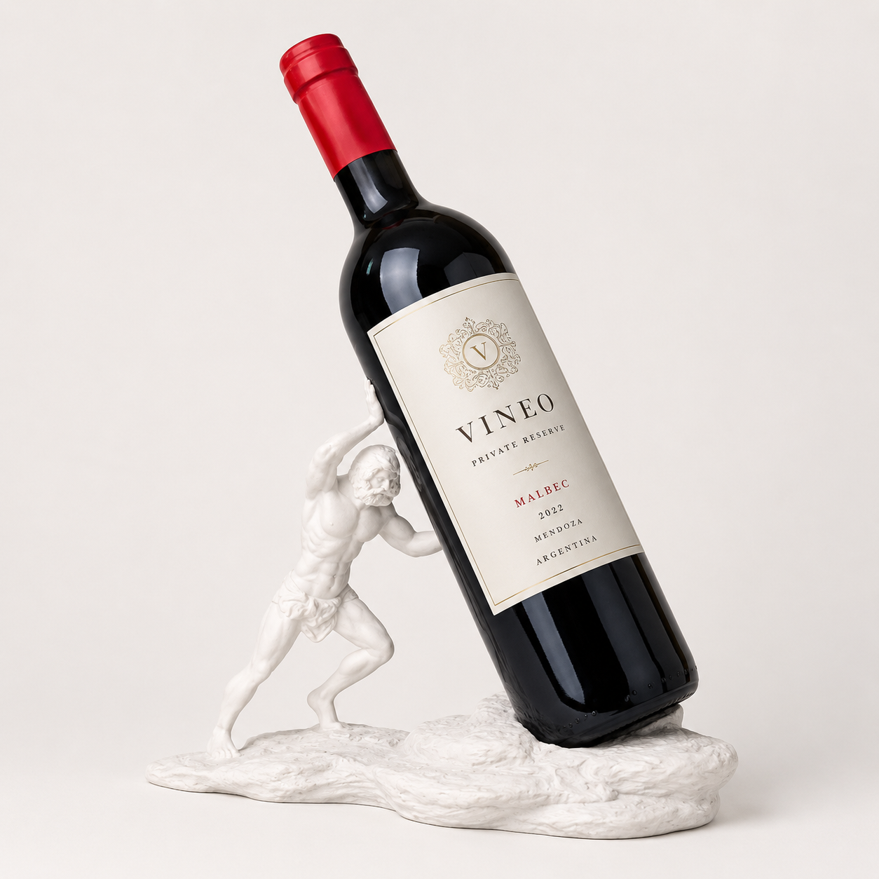 Soporte de vino - Diseño Dios Griego-2