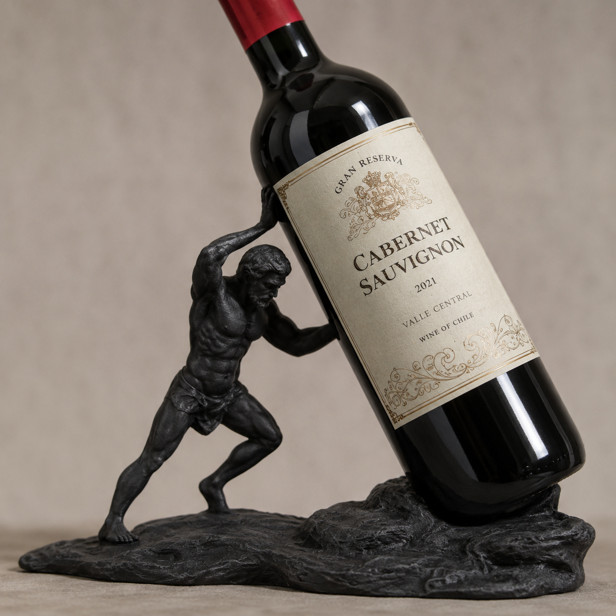 Soporte de vino - Diseño Dios Griego-0